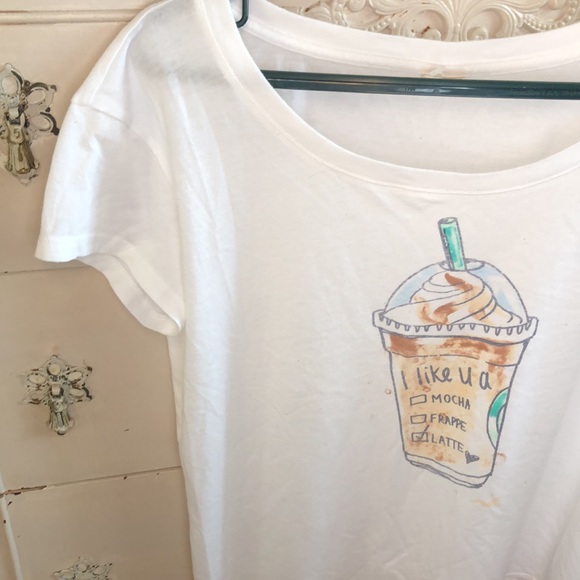 Hollister cute T-shirt ladies L, white graphic T - Picture 4 of 4